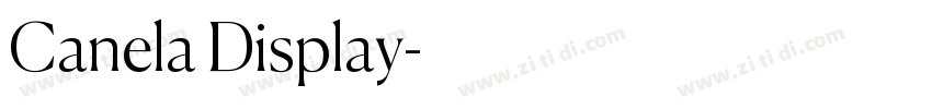 Canela Display字体转换